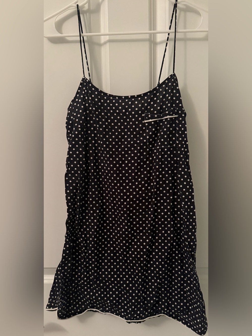 Victoria's Secret Black and White Polka Dot Slip Chemise